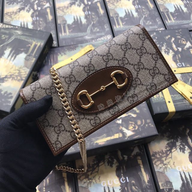 Gucci錢包 古馳2020新款 甩紋牛皮 Gucci三折短錢包 474746黑色全皮  gdj1176